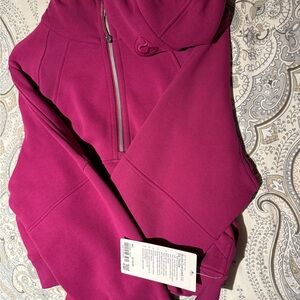 Pink lululemon oversized half zipped scuba hoodie
